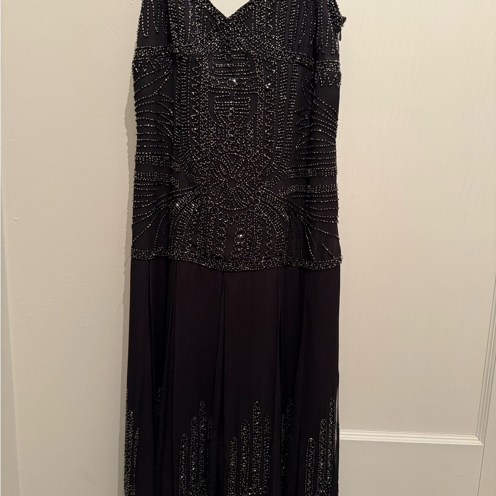 Elegant Black Beaded Dress